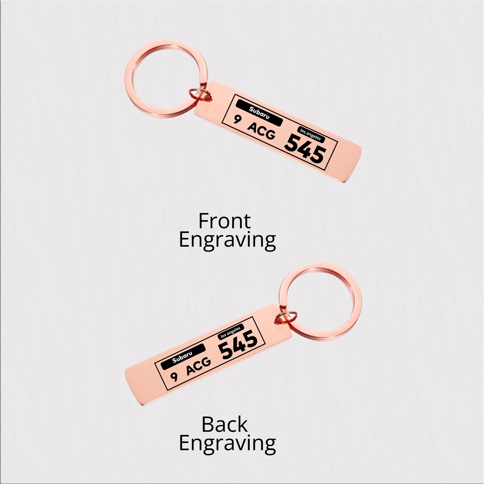 Personalized Number Plate Keyring