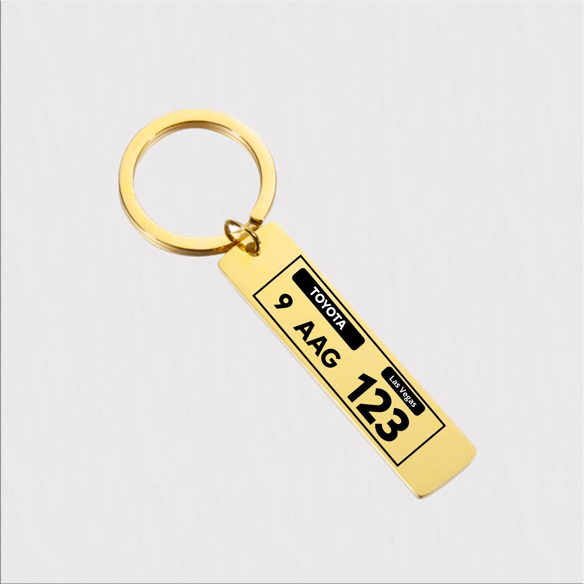 Car Number Plate Key Ring