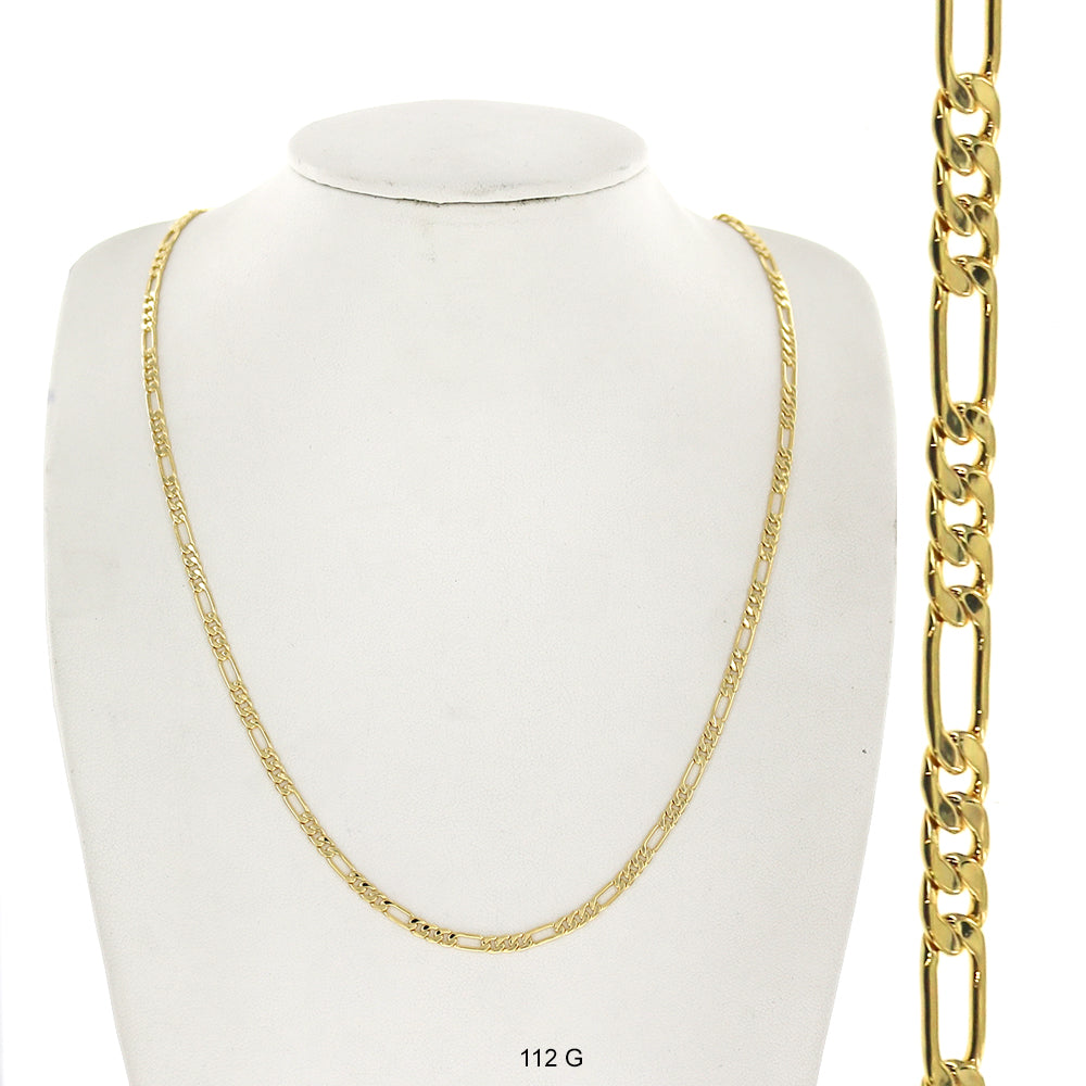 3.4 MM Figaro Chain 112 G - ChainsOnly