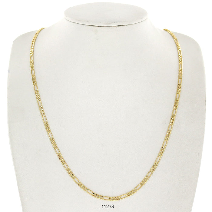 3.4 MM Figaro Chain 112 G - ChainsOnly