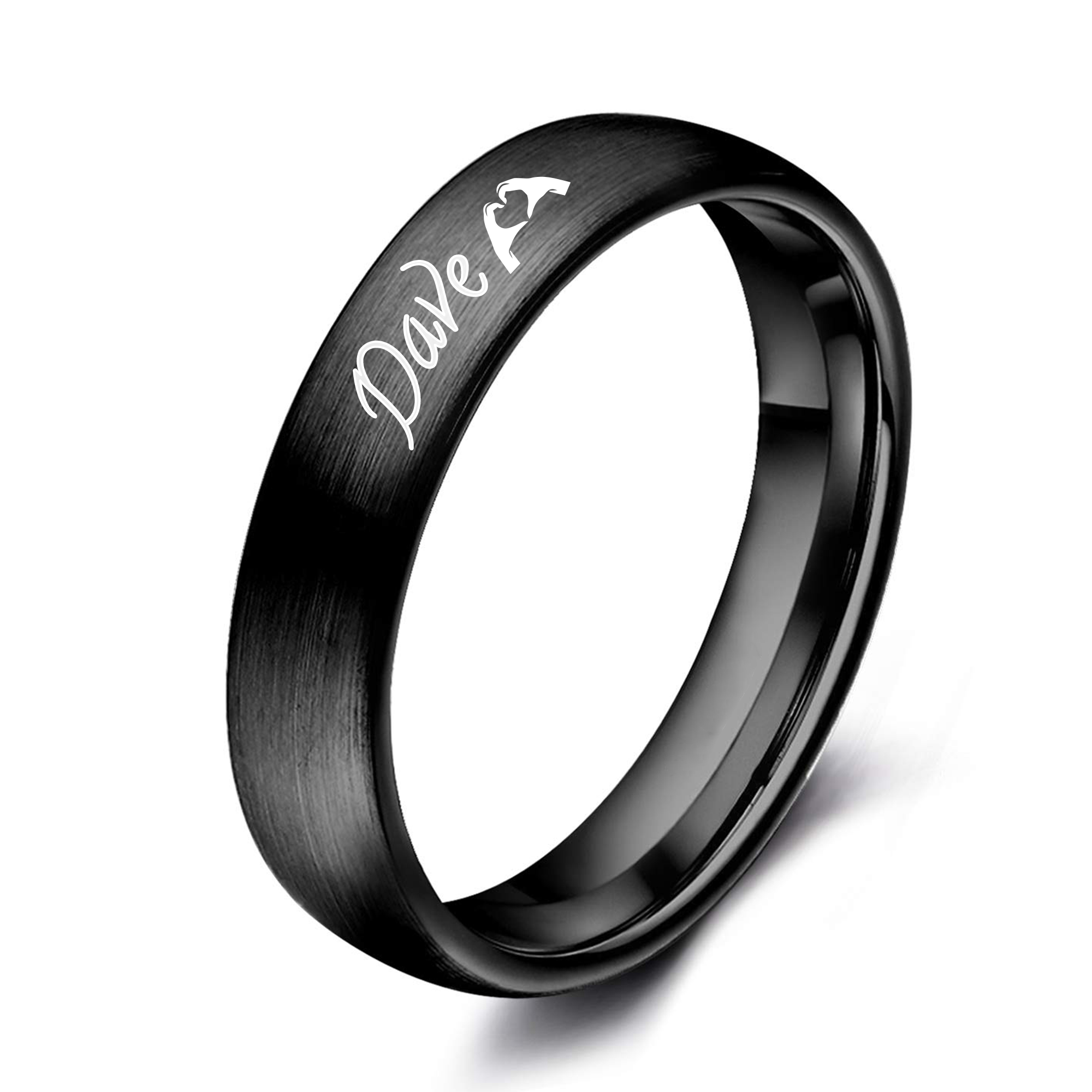 Black Tungsten Ring & Wedding Ring for Men Women