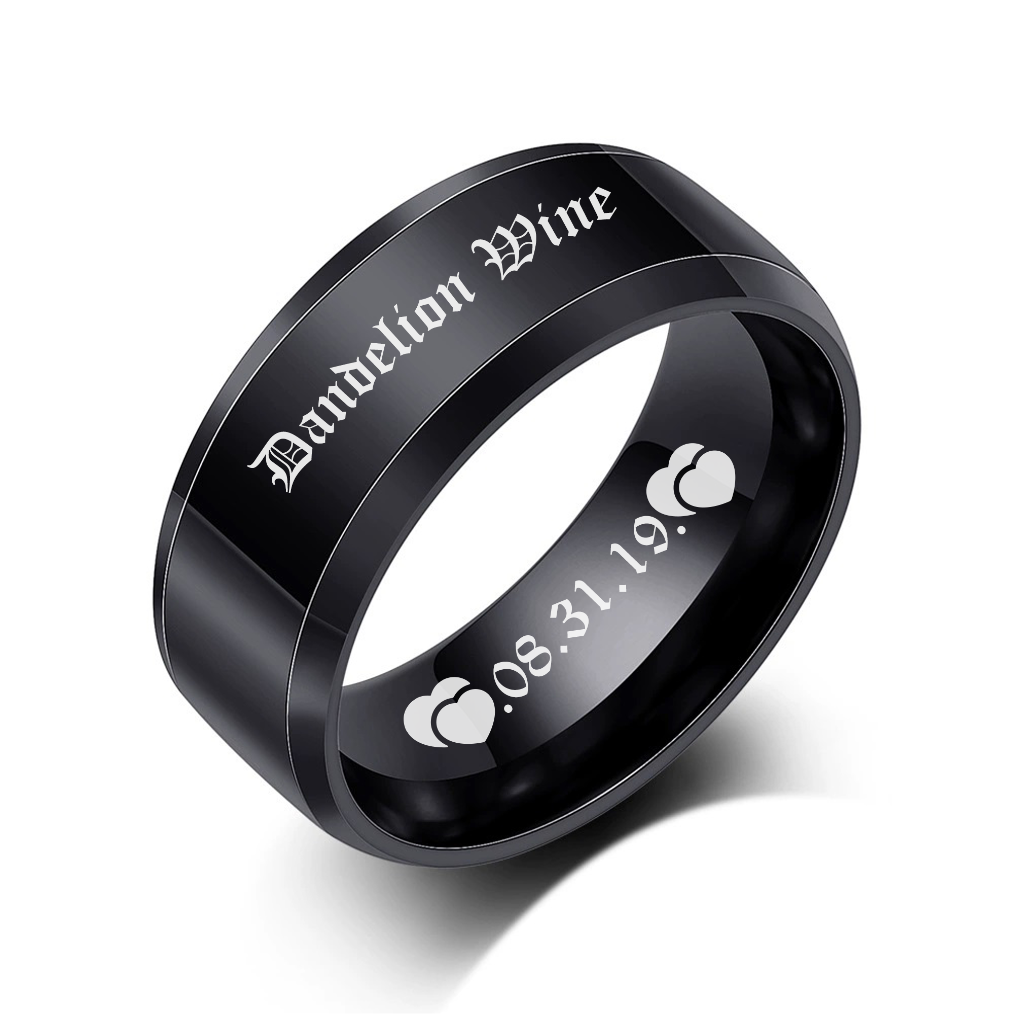 Black Tungsten Ring & Wedding Ring for Men Women