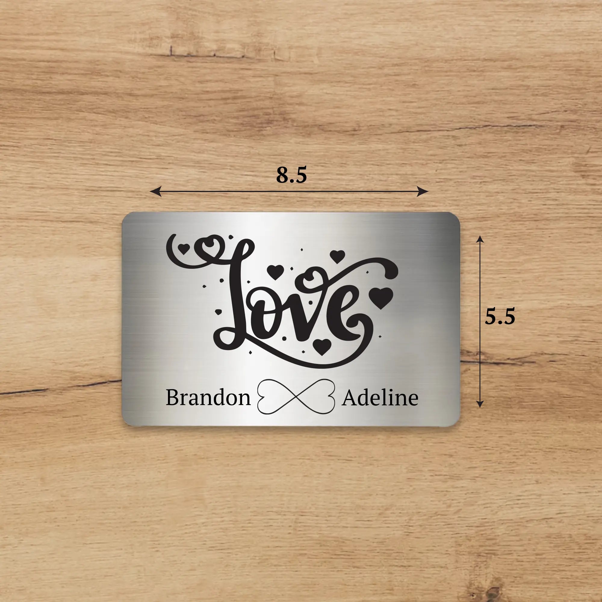 Calendar Card,Couple Name Card,Custom Photo Card,Gift For Him,Personalized Gift,Valentine Day Gift,anniversary gift,couples gift,gift for boyfriend,gift for girlfriend,gift for husband,gift for wife,metal wallet card