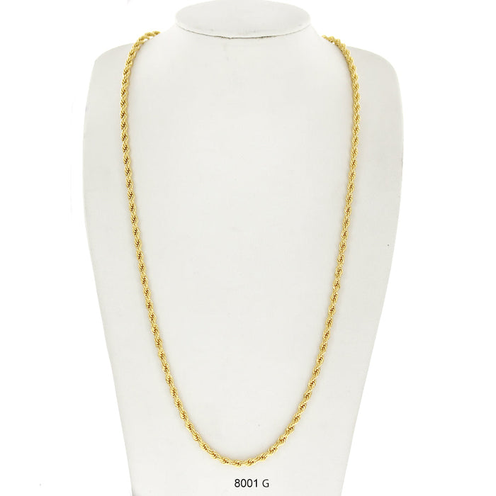 4 MM Rope Chain 8001 G - ChainsOnly