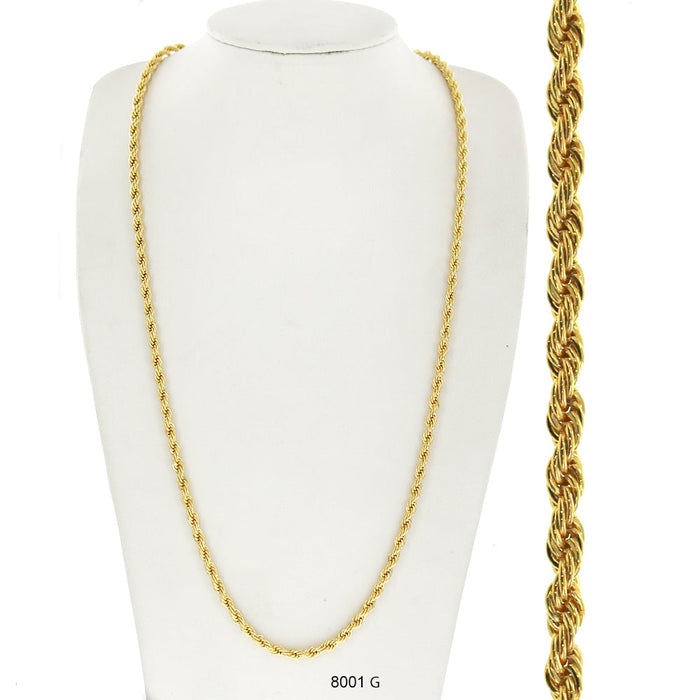 4 MM Rope Chain 8001 G - ChainsOnly