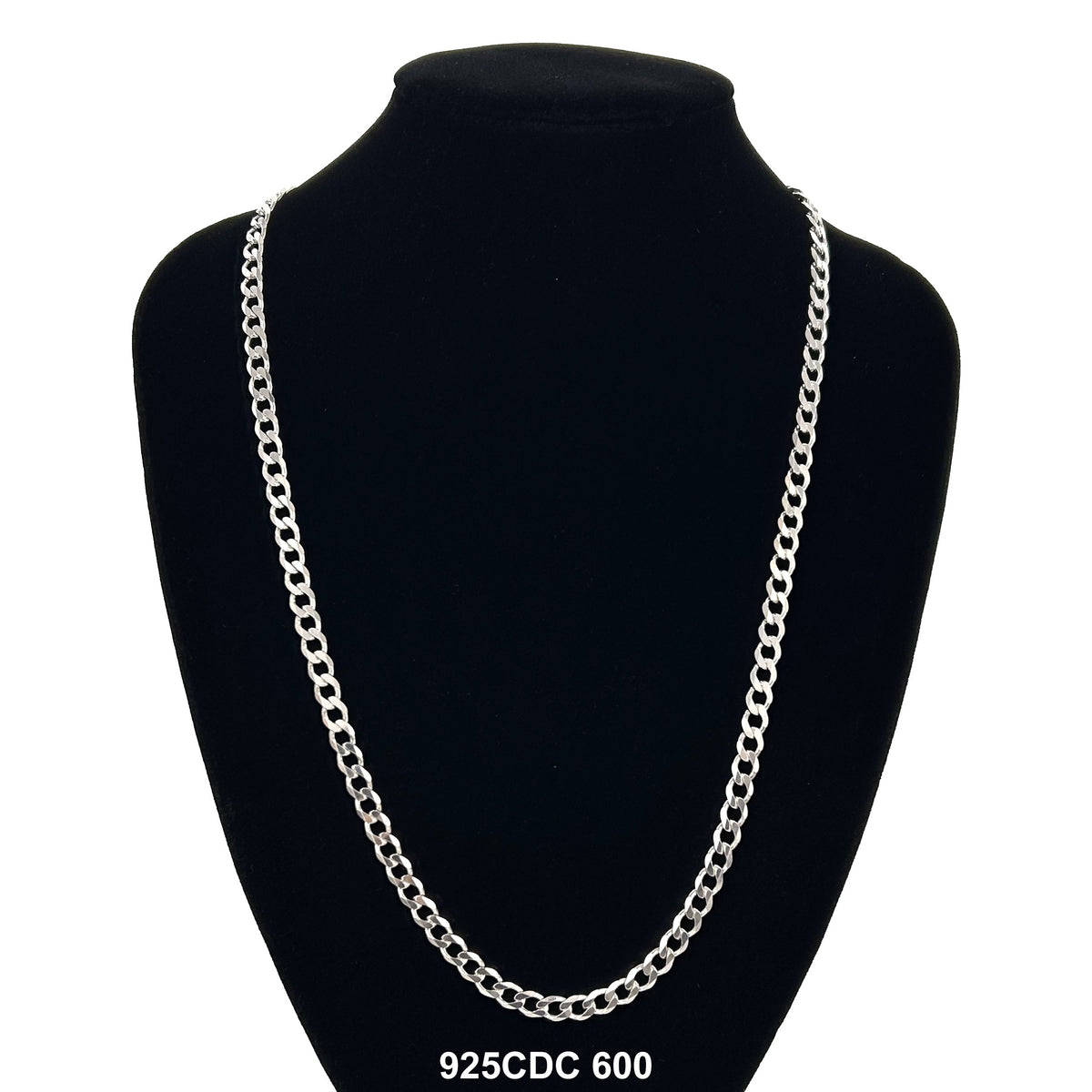 6 MM Cuban Chain 925C 600 - ChainsOnly