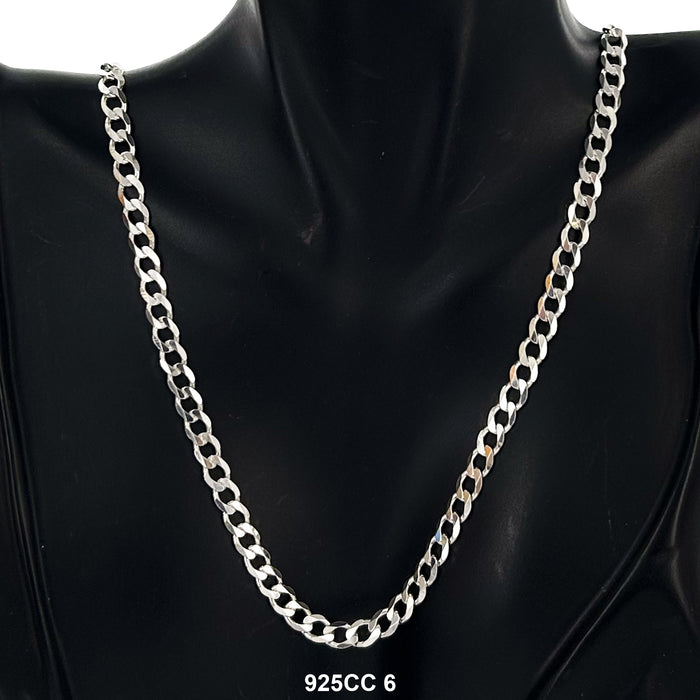 6 MM Concave Cuban Chain 925CC 6 - ChainsOnly