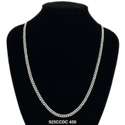 4.5 MM Concave Cuban Diamond Cut Chain 925CCDC 450 - ChainsOnly
