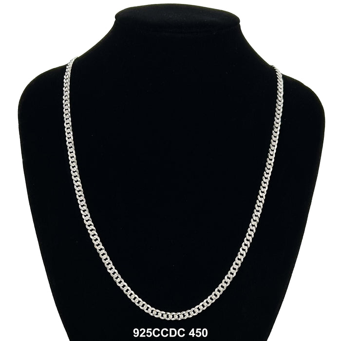 4.5 MM Concave Cuban Diamond Cut Chain 925CCDC 450 - ChainsOnly