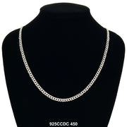 4.5 MM Concave Cuban Diamond Cut Chain 925CCDC 450 - ChainsOnly