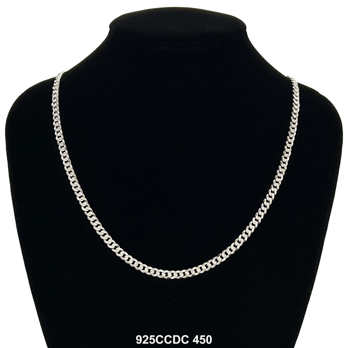 4.5 MM Concave Cuban Diamond Cut Chain 925CCDC 450 - ChainsOnly