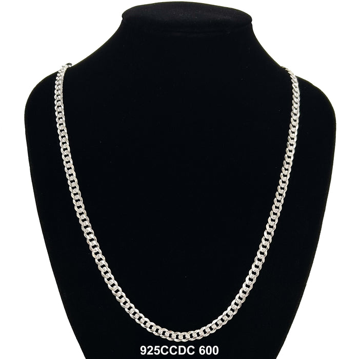 6 MM Concave Cuban Diamond Cut Chain 925CCDC 600 - ChainsOnly