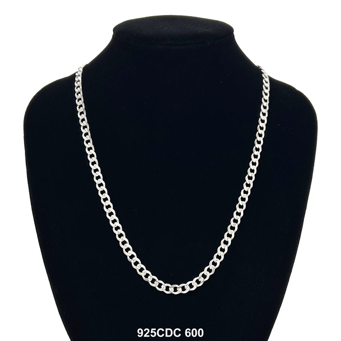 6 MM Cuban Diamond Cut Chain 925CDC 600 - ChainsOnly