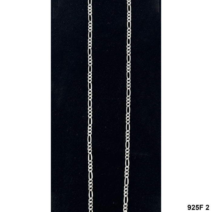 2 MM Figaro Chain 925F 2 - ChainsOnly