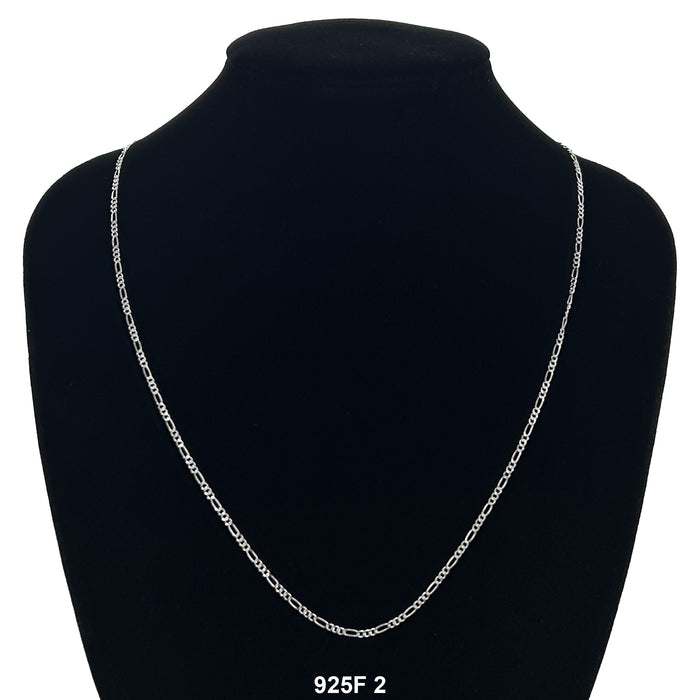 2 MM Figaro Chain 925F 2 - ChainsOnly