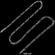 4.15 MM Figaro Chain 925F 415 - ChainsOnly