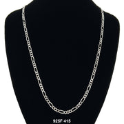 4.15 MM Figaro Chain 925F 415 - ChainsOnly