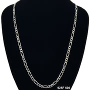 5 MM Figaro Chain 925F 500 - ChainsOnly