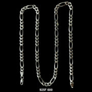 6 MM Figaro Chain 925F 600 - ChainsOnly