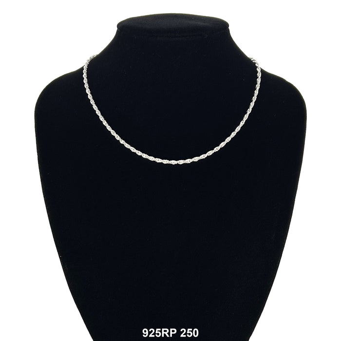 2.5 MM Rope Chain 925RP 250 - ChainsOnly