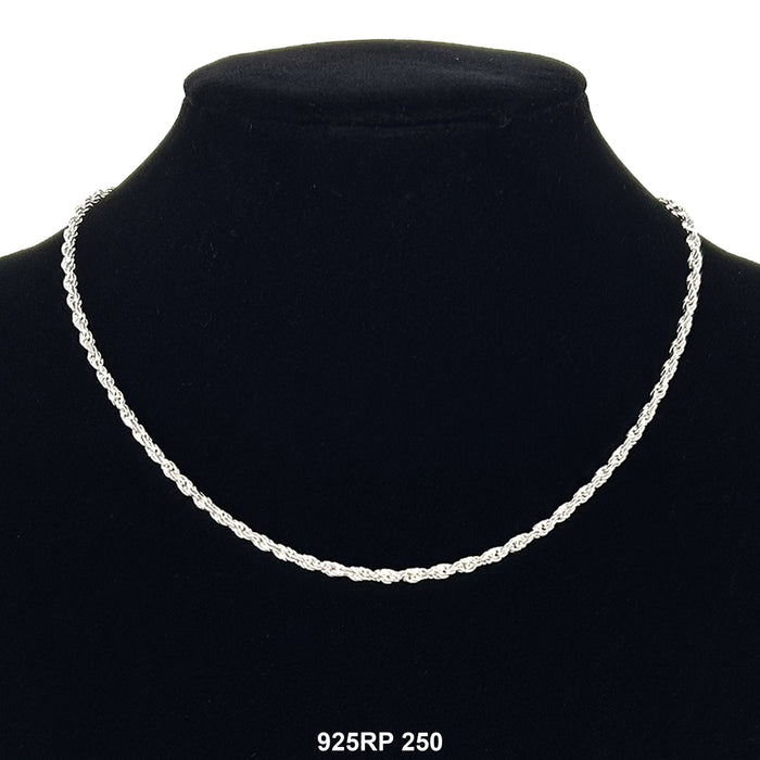 2.5 MM Rope Chain 925RP 250 - ChainsOnly