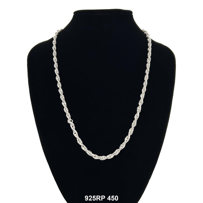 4.5 MM Rope Chain 925RP 450 - ChainsOnly
