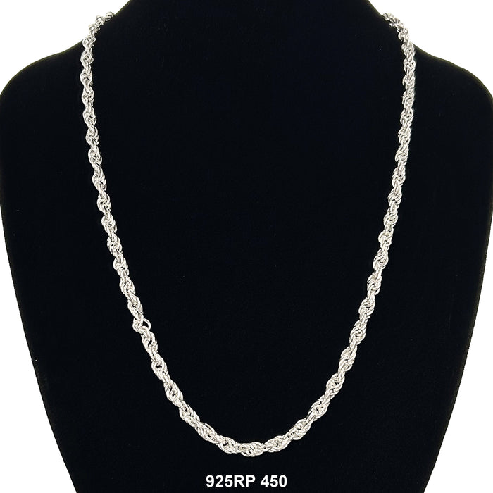 4.5 MM Rope Chain 925RP 450 - ChainsOnly