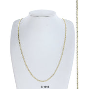 3 MM Valentino Star Chain C 1013 24" - ChainsOnly
