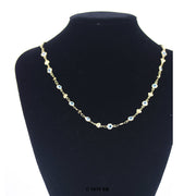 Evil Eye Chain Necklace C 1019 SBL - ChainsOnly