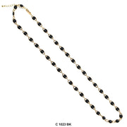 Evil Eye Chain Necklace C 1023 BK - ChainsOnly