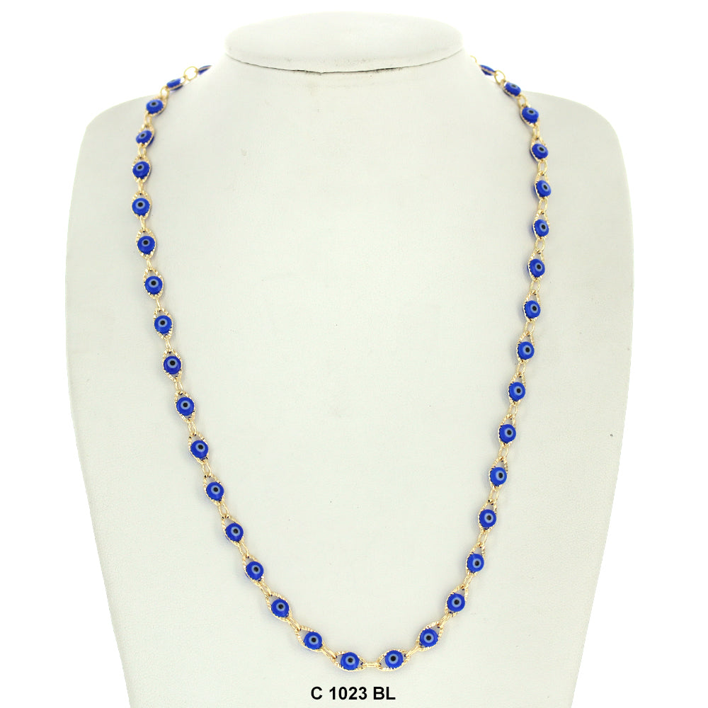 Evil Eye Chain Necklace C 1023 BL - ChainsOnly