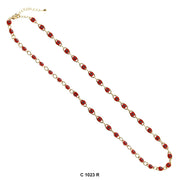 Evil Eye Chain Necklace C 1023 R - ChainsOnly