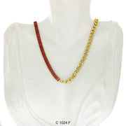 CZ Stones Chocker Chain Necklace C 1024 F - ChainsOnly
