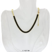 CZ Stones Chocker Chain Necklace C 1027 BK - ChainsOnly