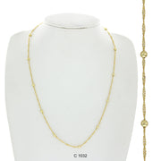 Gold Plated Beads Chain C 1032 - ChainsOnly