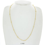 Gold Plated Beads Chain C 1032 - ChainsOnly