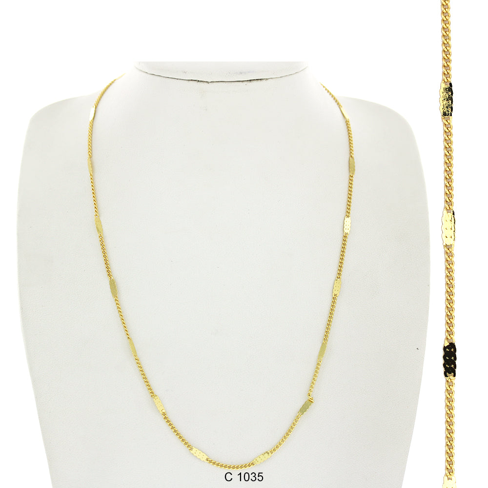 Gold Plated Chain C 1035 - ChainsOnly