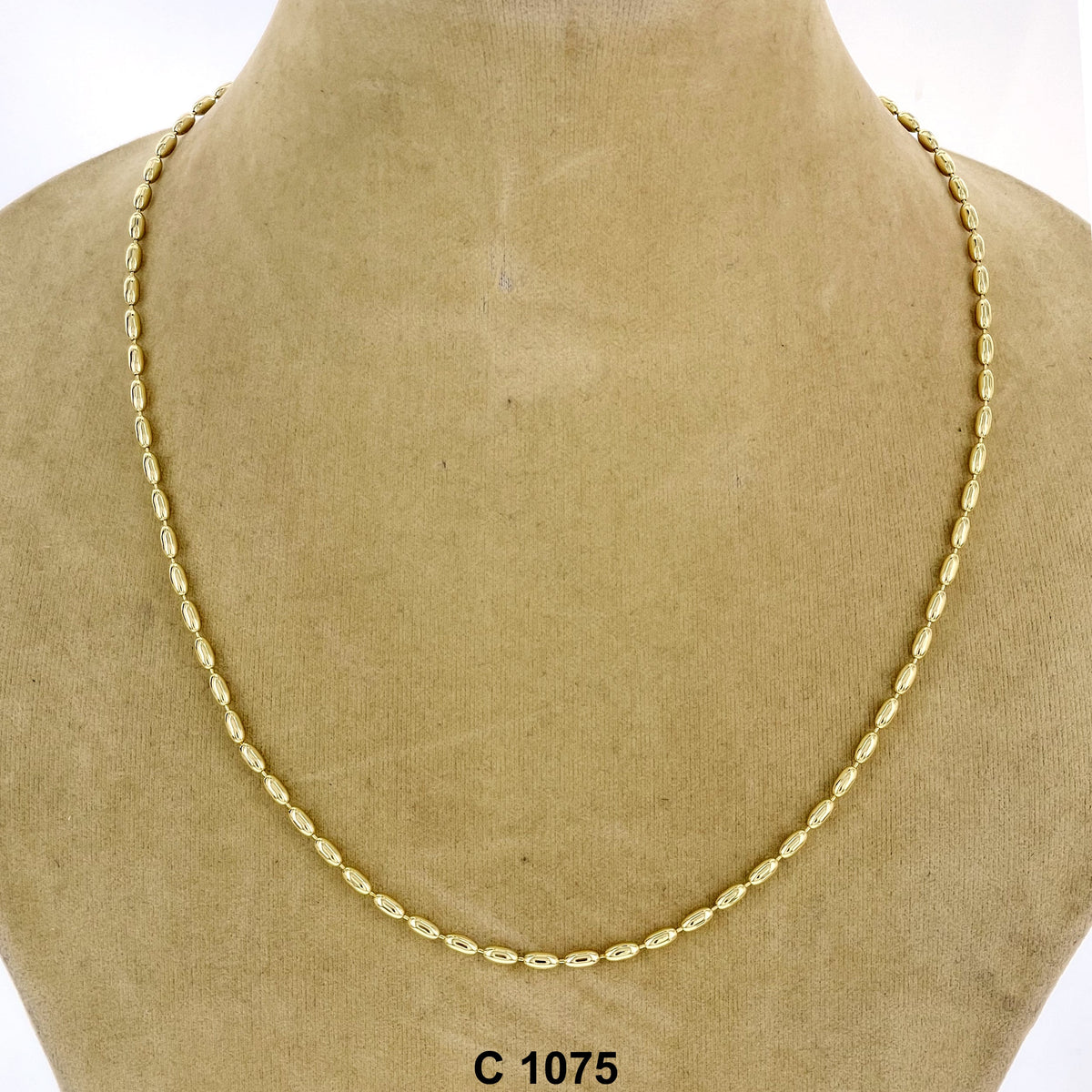 3 MM Rice Beads Chain C 1075 - ChainsOnly