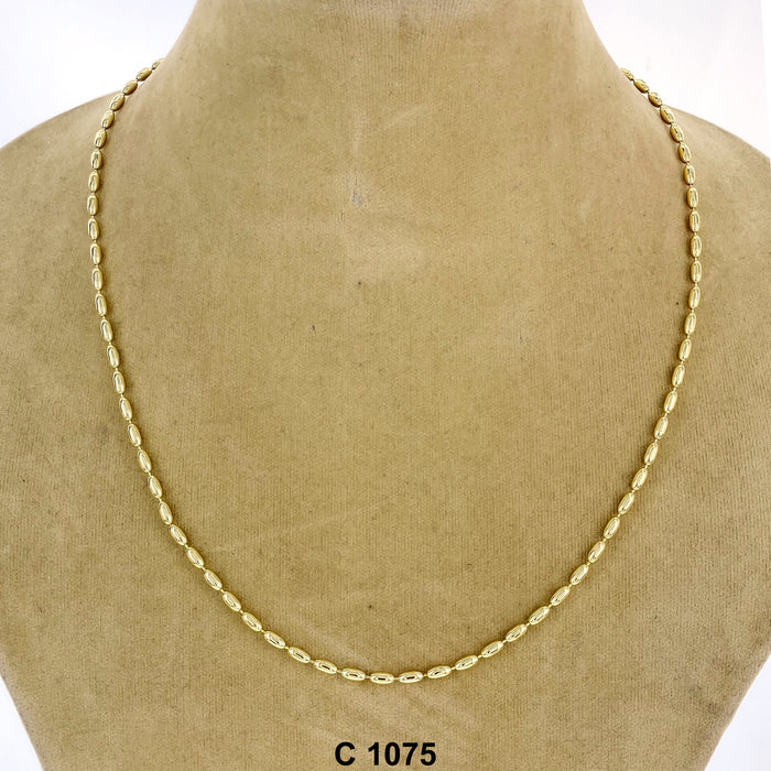 3 MM Rice Beads Chain C 1075 - ChainsOnly