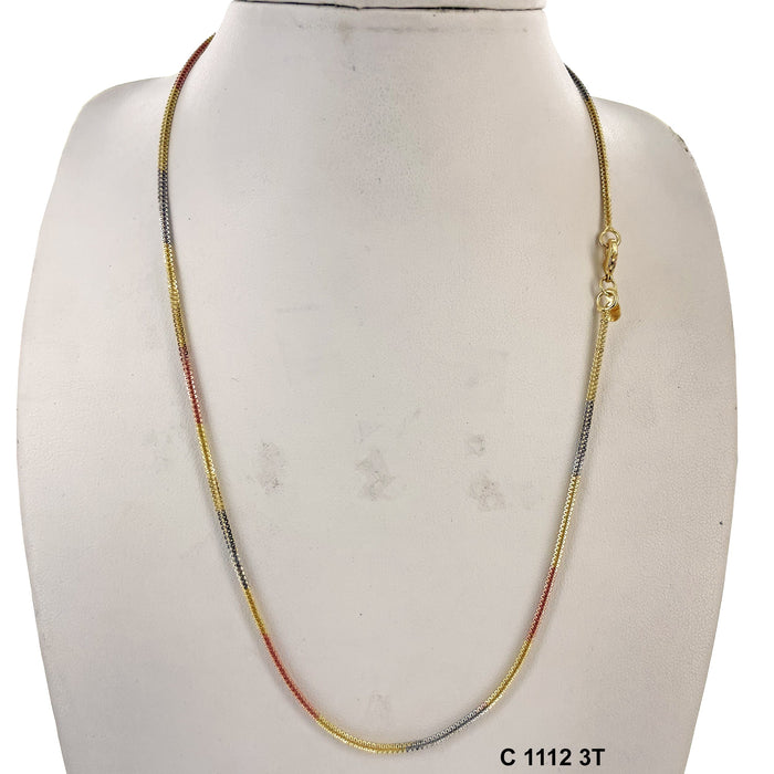 1.5 MM Square Fox Tail Chain C 1112 3T - ChainsOnly