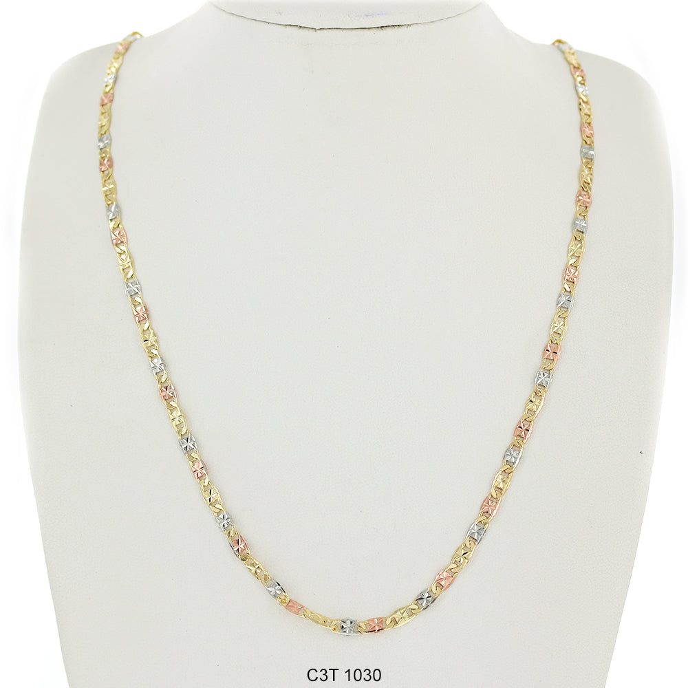 4 MM Tri Color Chain C3T 1030 - ChainsOnly