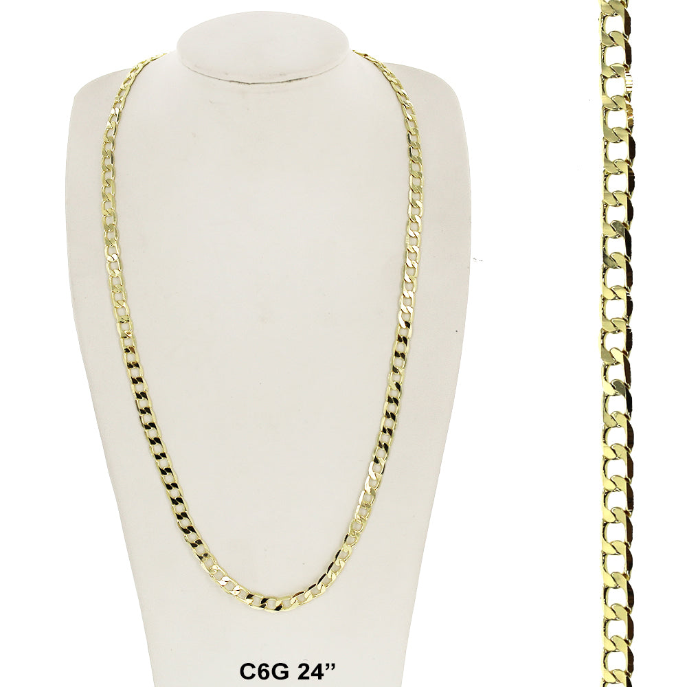 6 MM Cuban Chain C6G - ChainsOnly