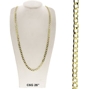 6 MM Cuban Chain C6G - ChainsOnly