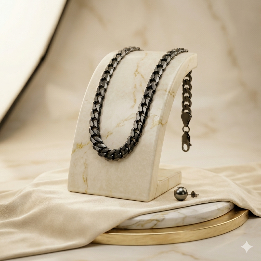6.5 MM Concave Cuban Chain CC 226 BK - ChainsOnly