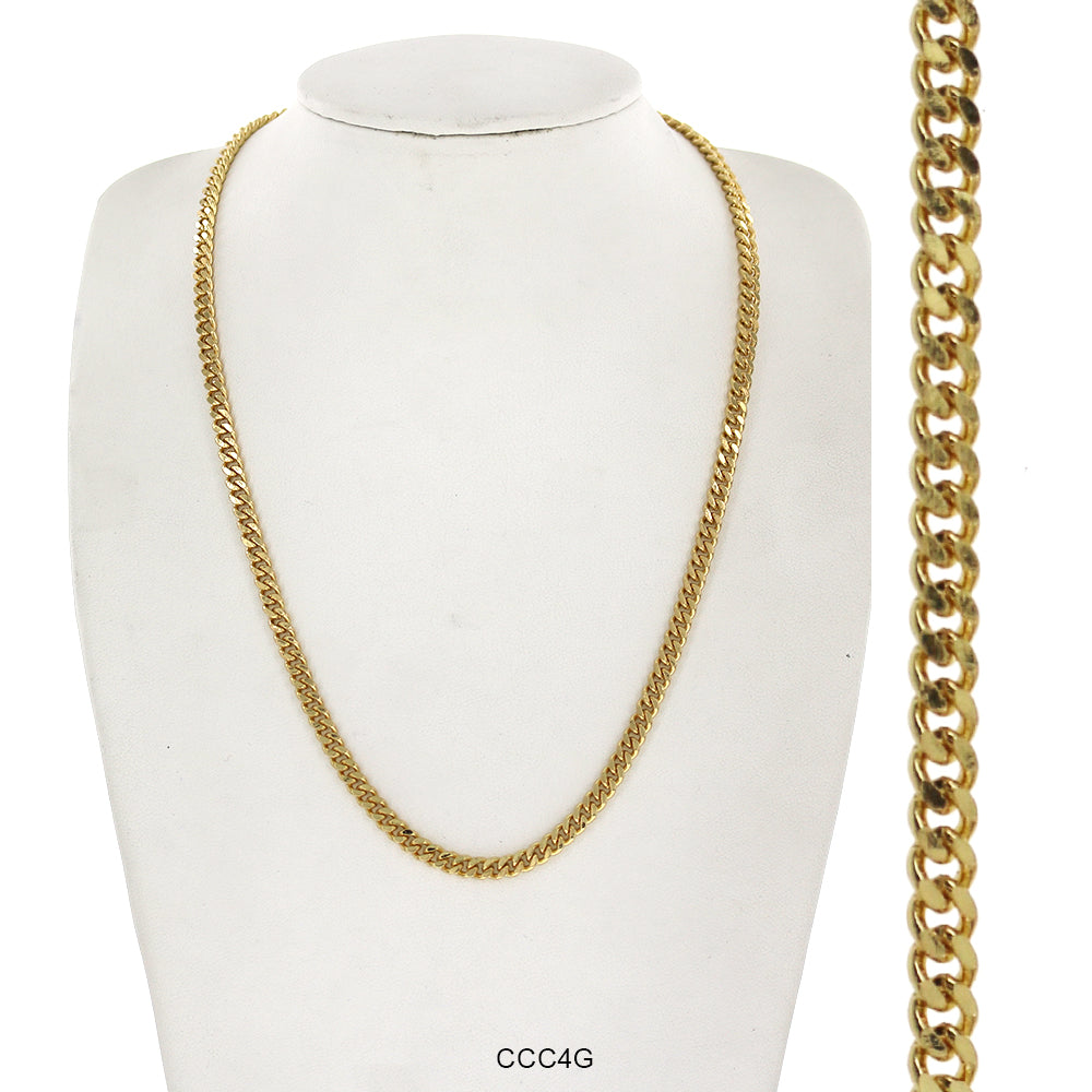 4 MM Cuban Chains Chain CCC4G - ChainsOnly