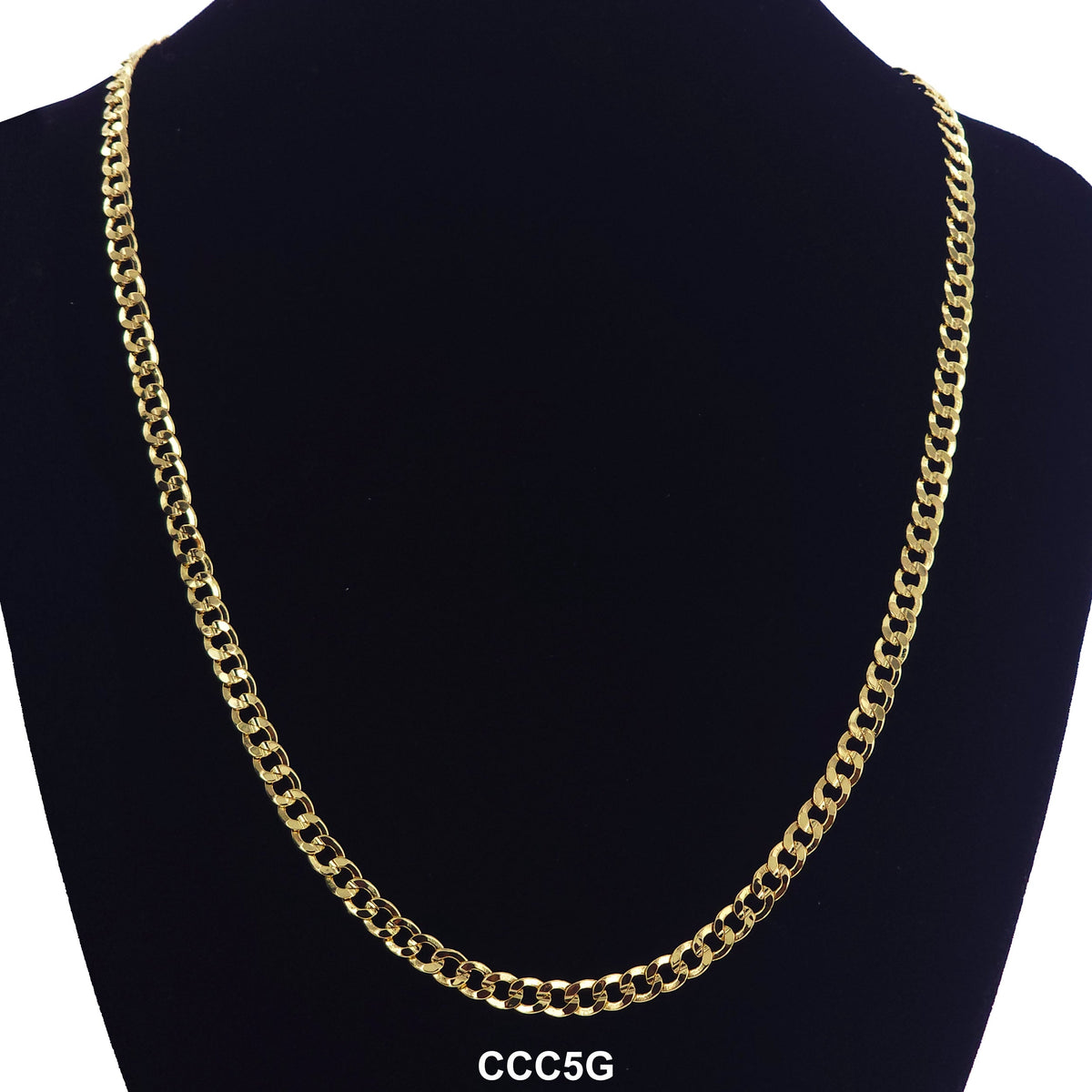 5 MM Concave Cuban Chain CCC5G - ChainsOnly