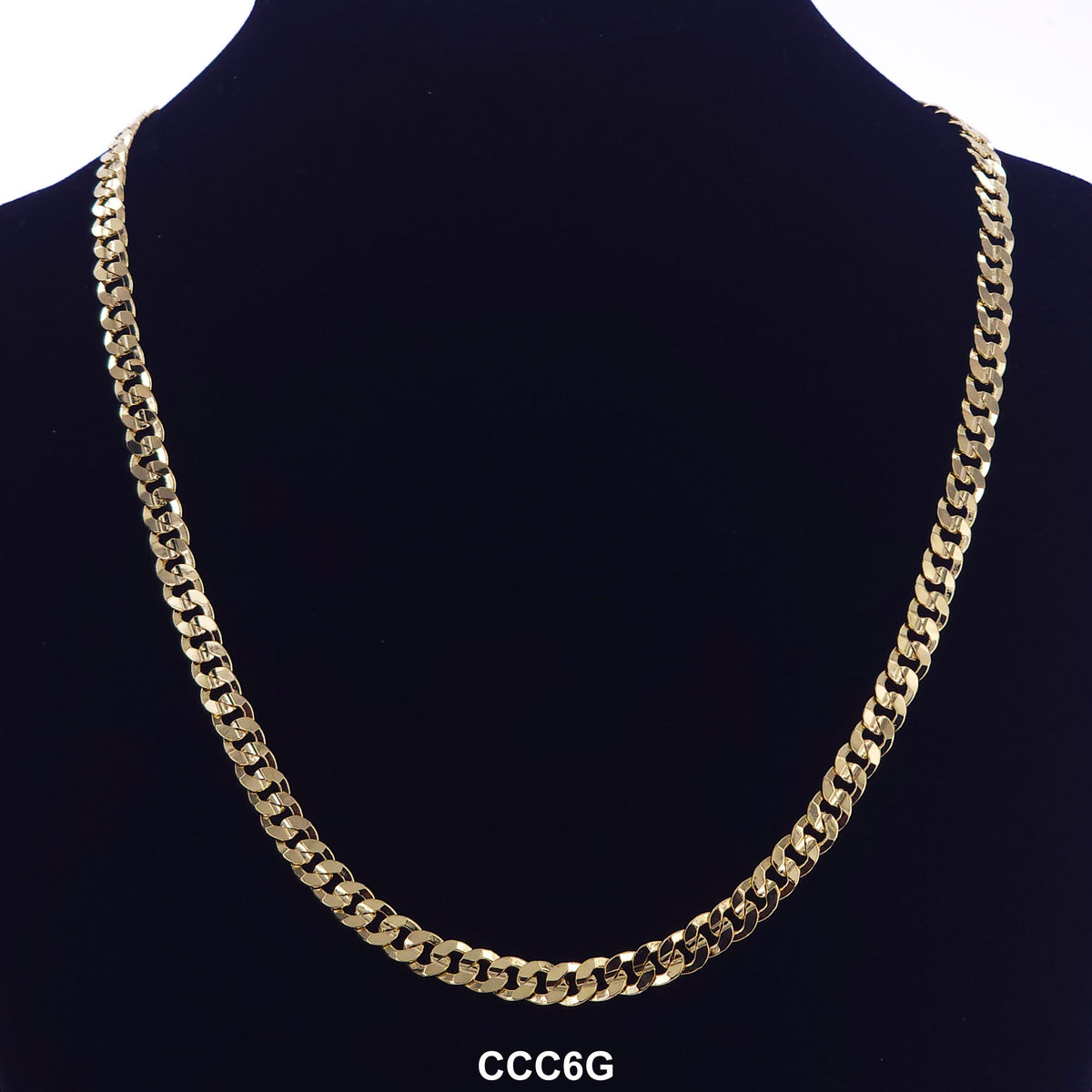 6 MM Concave Cuban Chain CCC6G - ChainsOnly