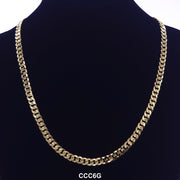 6 MM Concave Cuban Chain CCC6G - ChainsOnly