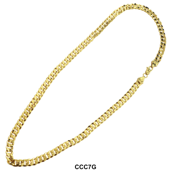 7 MM Concave Cuban Chain CCC7G - ChainsOnly