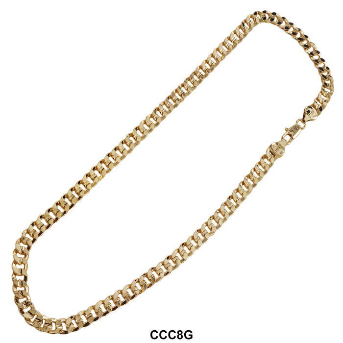 8 MM Concave Cuban Chain CCC8G - ChainsOnly